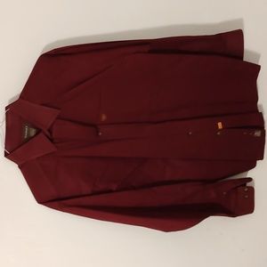 Ariat Men's Burgundy Long Sleeve Casual Button Down Shirt Size XL
